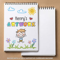 Kid's Artwork - Personalized Sketch Book