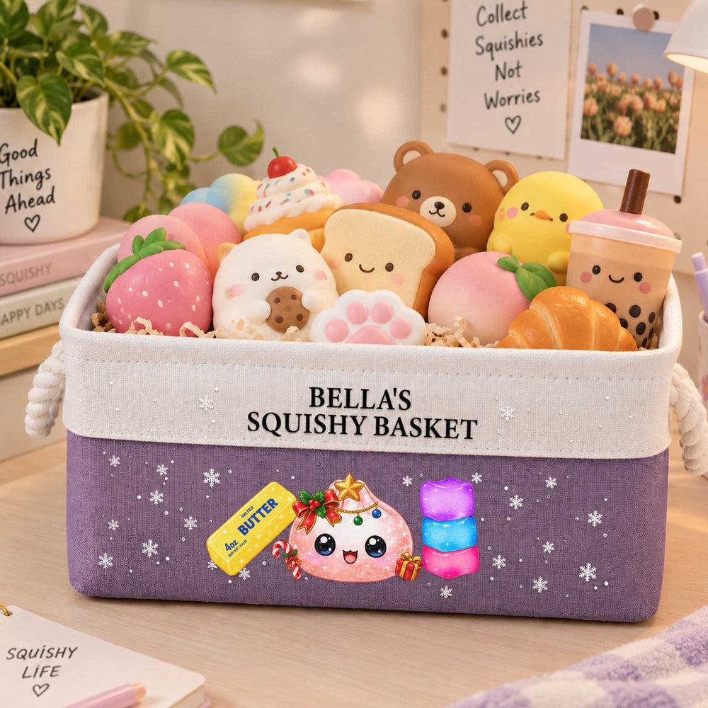 Personalized Squishy Hunter Storage Basket - Custom Kids Toy & Book Organizer Bin