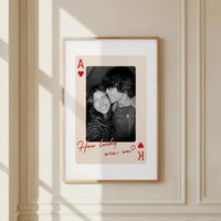 King And Queen Custom Couples Photo How Luck We Are - Personalized Photo Poster