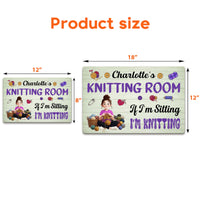 Knitting Room, Crochet Room - Personalized Metal Sign