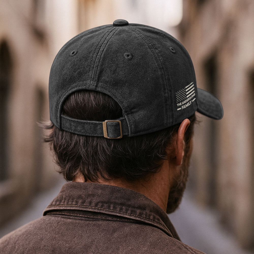 Father's Day Gifts, Legend, Husband, Dad And Grandpa - Personalized Distressed Denim Cap