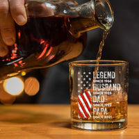 Father's Day Gifts, Legend, Husband, Dad And Grandpa - Personalized Whiskey Glass