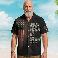Father's Day Gifts, Legend, Husband, Dad And Grandpa Custom Family Name - Personalized Hawaiian Shirt