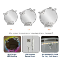 Let's Get Spooky Bat Halloween - Personalized LED Mirror