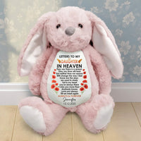 Letters To My Son Memorial Gift - Personalized Bunny Plush
