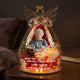 Light This Up And Know I'm Here Memorial Gift - Personalized Flower In Glass Angel Figurines