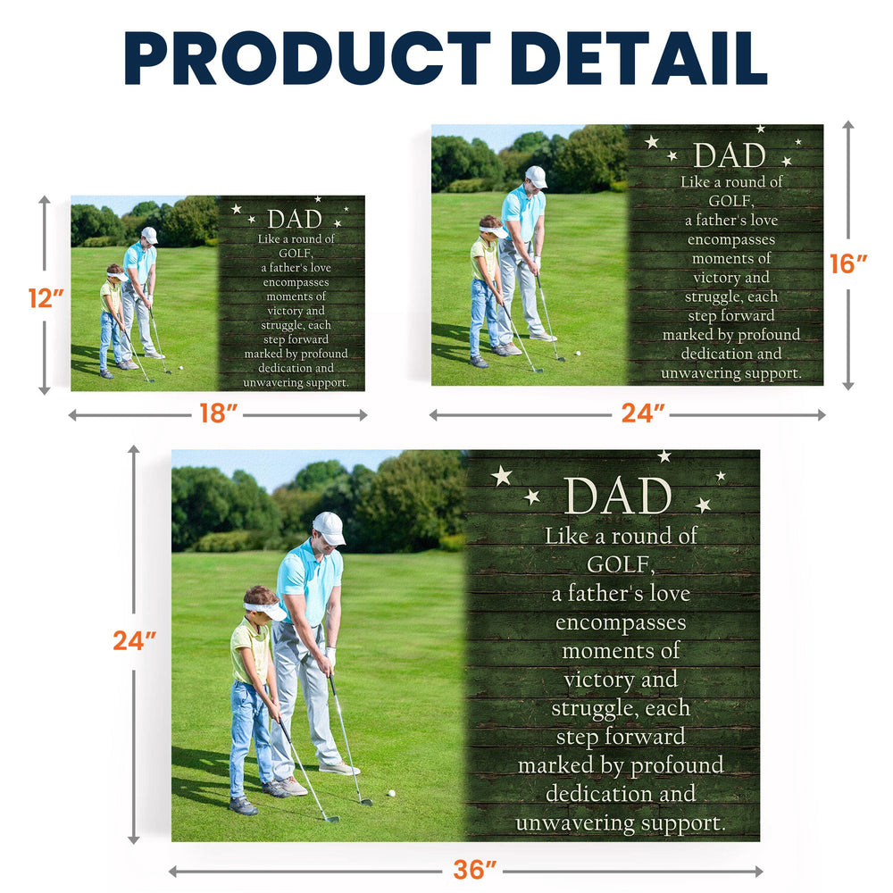 Like A Round Of Golf, A Father's Love... - Personalized Poster