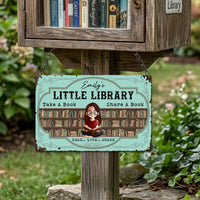 Little Book Box/ Free Library - Personalized Metal Sign