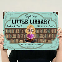 Little Book Box/ Free Library - Personalized Metal Sign