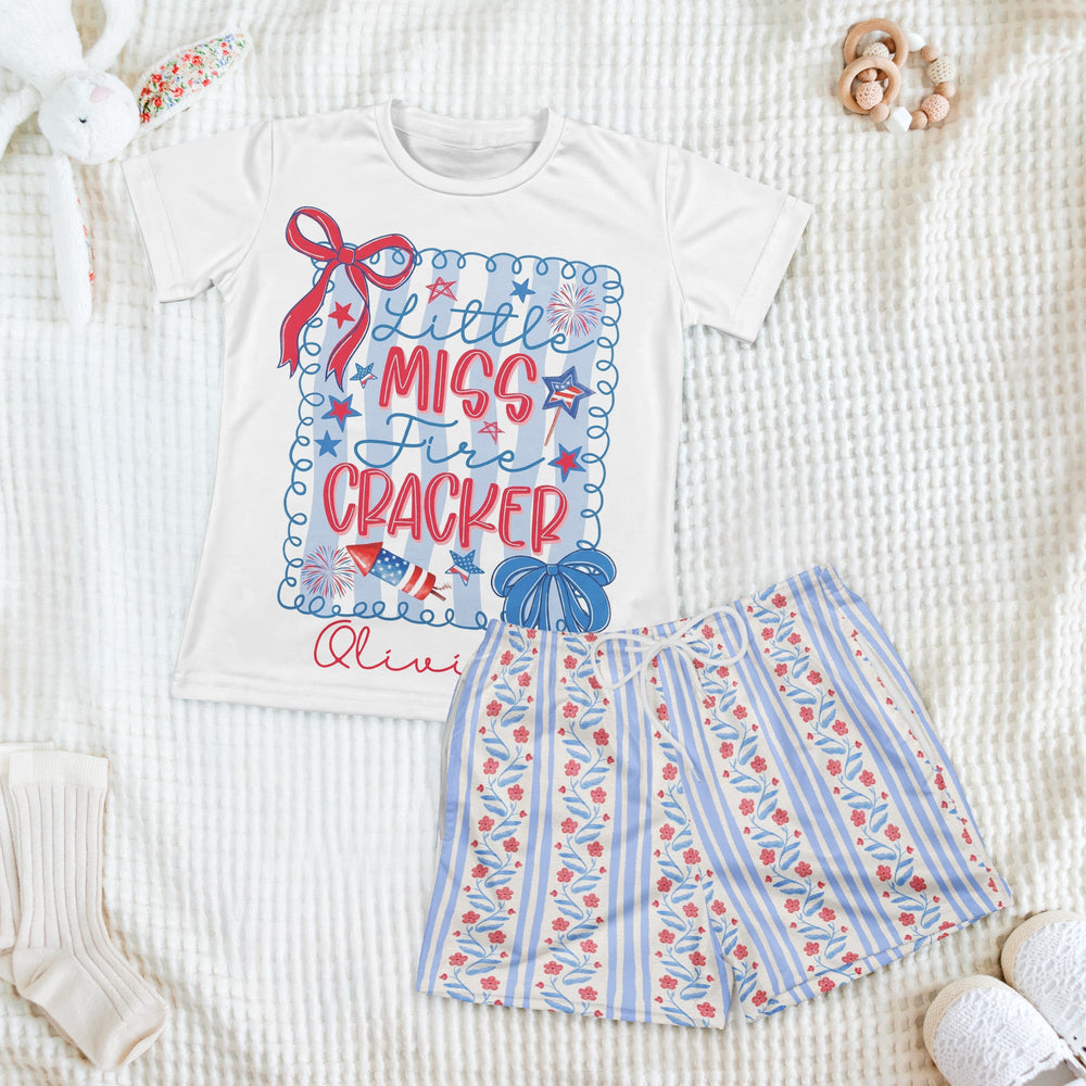 Little Miss Mister Firecracker 250th Anniversary - Personalized Kids Clothing Set