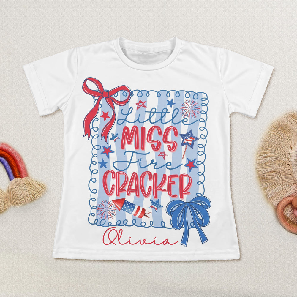 Little Miss Mister Firecracker 250th Anniversary - Personalized Kids Clothing Set