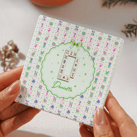 Personalized Mahjong Coasters - Custom Initial & Name Game Night Drink Mat