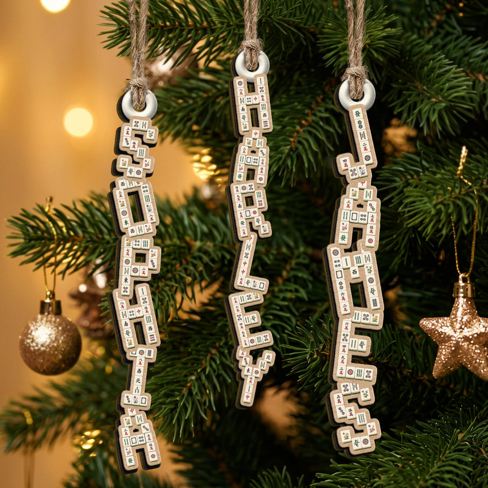 Personalized Mahjong Name Keepsake Christmas Decor