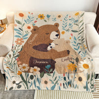 Mama Bear Mother's Day Gift For Mom, Wife, Daughter - Personalized Blanket