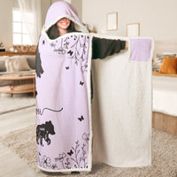Mother's Day Gifts, Mama Bear We Love You Floral Version - Personalized Wearable Blanket