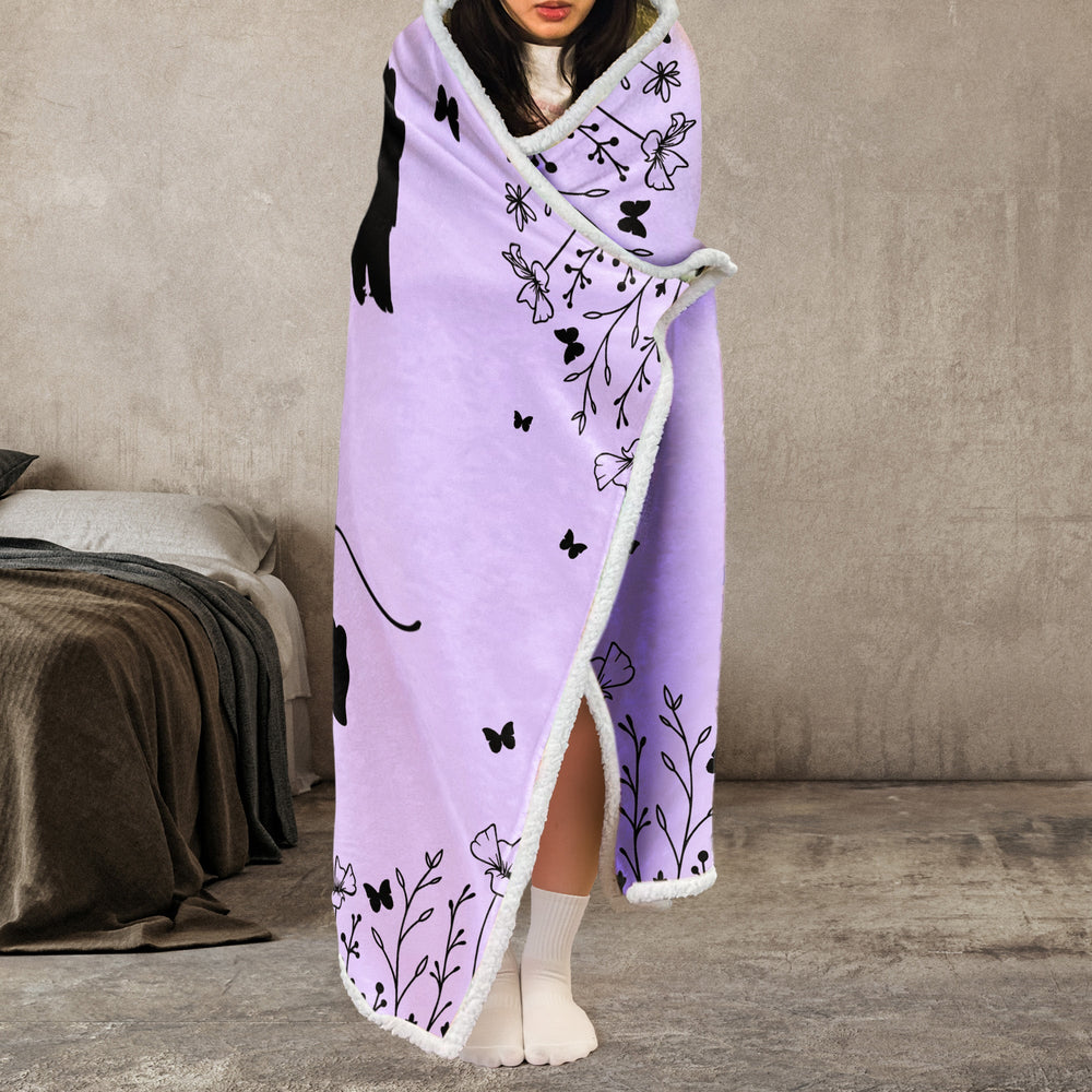 Mother's Day Gifts, Mama Bear We Love You Floral Version - Personalized Wearable Blanket