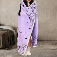 Mother's Day Gifts, Mama Bear We Love You Floral Version - Personalized Wearable Blanket