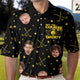 Father's Day Gifts, May The Course Be With You Daddy - Custom Faces - Personalized Photo Polo Shirt