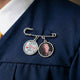 Memorial Custom Photo - Personalized Lapel Pin With Charms