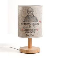Memorial Gift Custom Photo Sketch Line Art - Personalized Fabric Lamp