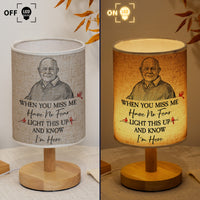 Memorial Gift Custom Photo Sketch Line Art - Personalized Fabric Lamp