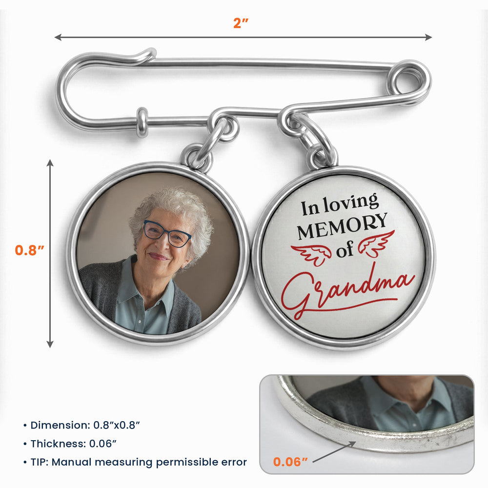 Memorial On Graduation Day - Personalized Lapel Pin With Charms
