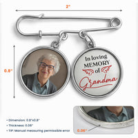 Memorial On Graduation Day - Personalized Lapel Pin With Charms