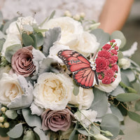 Personalized Silk Butterfly Bridal Brooch – Memorial Wedding Gift For Bride