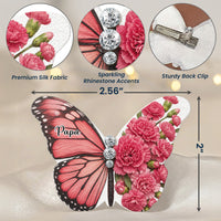 Personalized Silk Butterfly Bridal Brooch – Memorial Wedding Gift For Bride