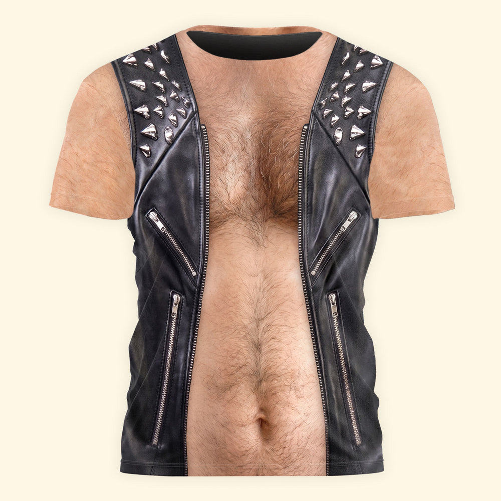 Funny 3D Biker Couple Costume Shirt - Motorcycle Halloween & Anniversary Gift