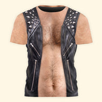 Funny 3D Biker Couple Costume Shirt - Motorcycle Halloween & Anniversary Gift
