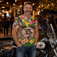 Funny 3D Muscular Tattoo Hawaiian T-Shirt - Summer Beach & Bachelor Party Shirt