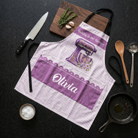 Personalized Baking Apron, Custom Baked With Love Kitchen Cooking Gift for Baker, Mom