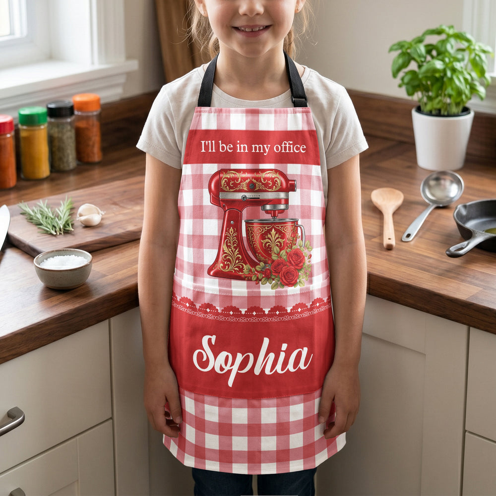 Personalized Baking Apron, Custom Baked With Love Kitchen Cooking Gift for Baker, Mom