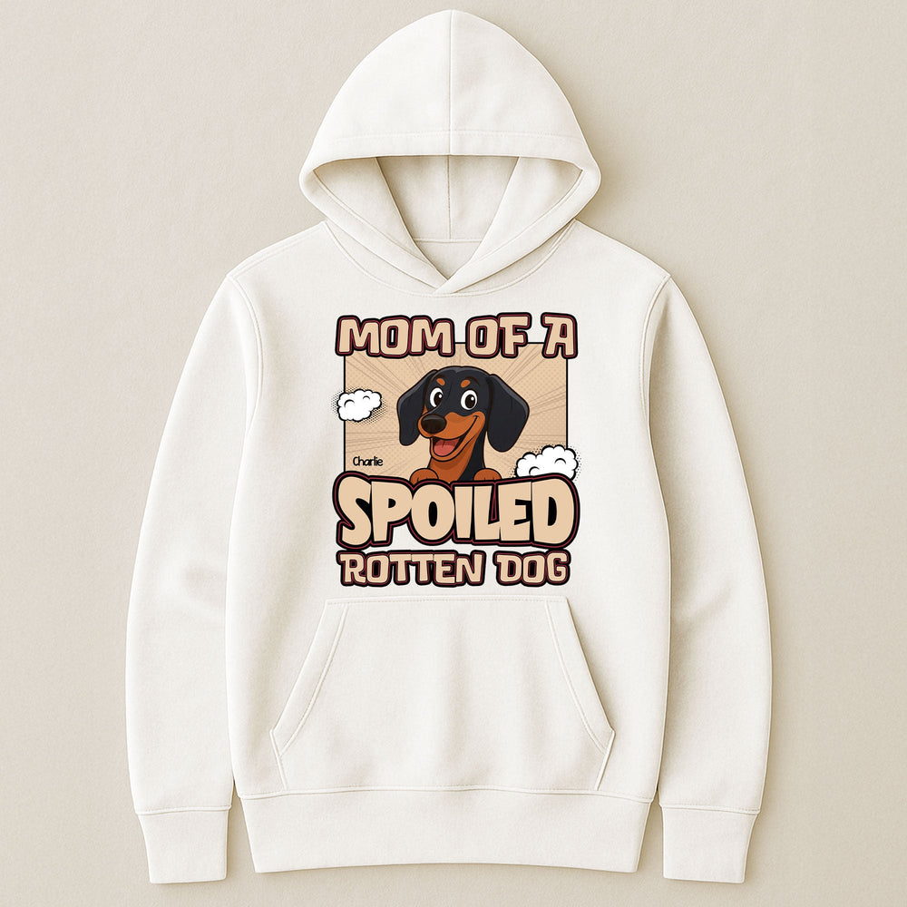 Mom Of A Spoiled Rotten Dog - Retro Dog Version - Personalized Shirt