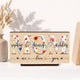 Mom, Grandma, Gigi Floral Sign With Kids' Names - Personalized Wooden Plaque
