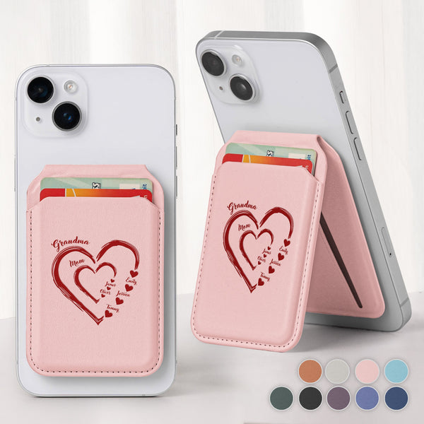 Mom, Grandma's Sweethearts - Personalized Wallet Compatible With Magsafe