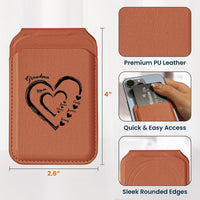 Mom, Grandma's Sweethearts - Personalized Wallet Compatible With Magsafe