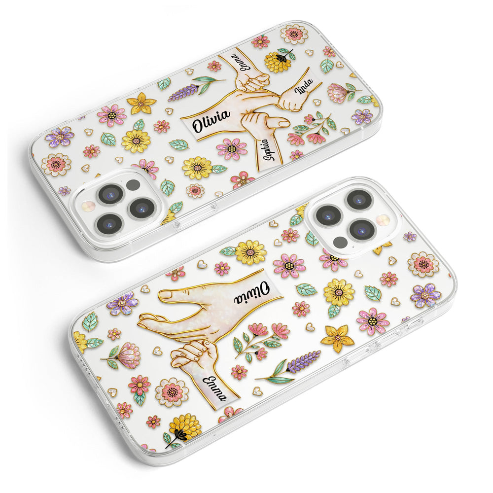 Mom Hands Holding Mother's Day Gift For Mom, Wife, Grandma - Personalized Phone Case