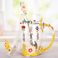 Mom's Garden, Grandma's Garden - Custom Kids' Birth Flower - Personalized Glass Cup