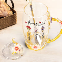 Mom's Garden, Grandma's Garden - Custom Kids' Birth Flower - Personalized Glass Cup