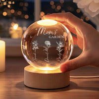 Mom's Garden, Grandma's Garden With Kids' Birth Flowers - Personalized Night Light