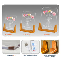 Mother's Day Gifts, Mom's Garden We Love You - Custom Kids' Birth Flowers - Personalized Night Light