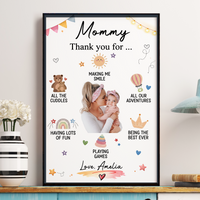 Mommy Gifts From Baby Son Daughter Custom Photo - Personalized Poster