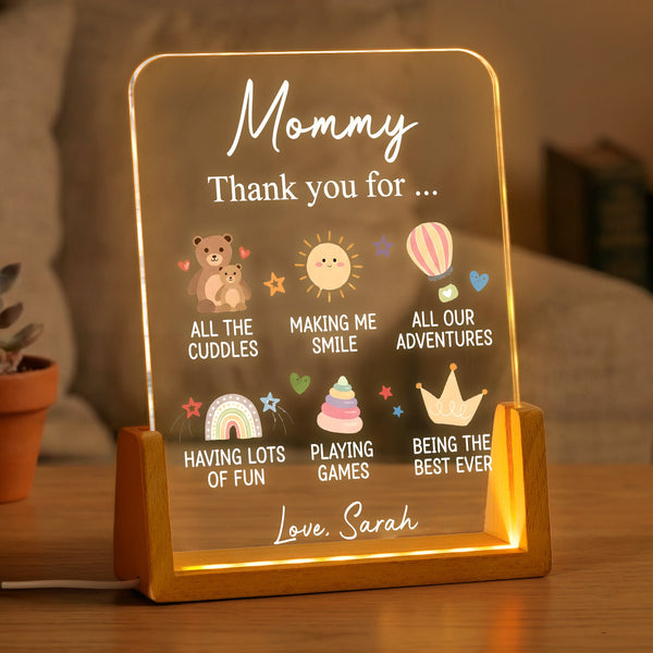 Mommy Gifts From Baby Son Daughter - Personalized Night Light