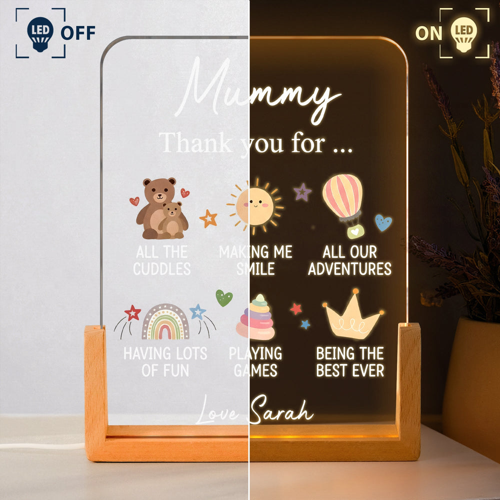 Mommy Gifts From Baby Son Daughter - Personalized Night Light