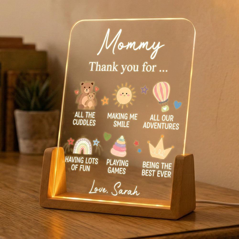 Mommy Gifts From Baby Son Daughter - Personalized Night Light