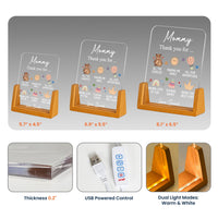 Mommy Gifts From Baby Son Daughter - Personalized Night Light