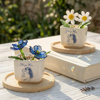 Mother's Day Gifts, Mommy & Me Gift For Mom, Wife, Grandma Custom Glass Birth Flower - Personalized Plant Pot