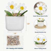 Mother's Day Gifts, Mommy & Me Gift For Mom, Wife, Grandma Custom Glass Birth Flower - Personalized Plant Pot